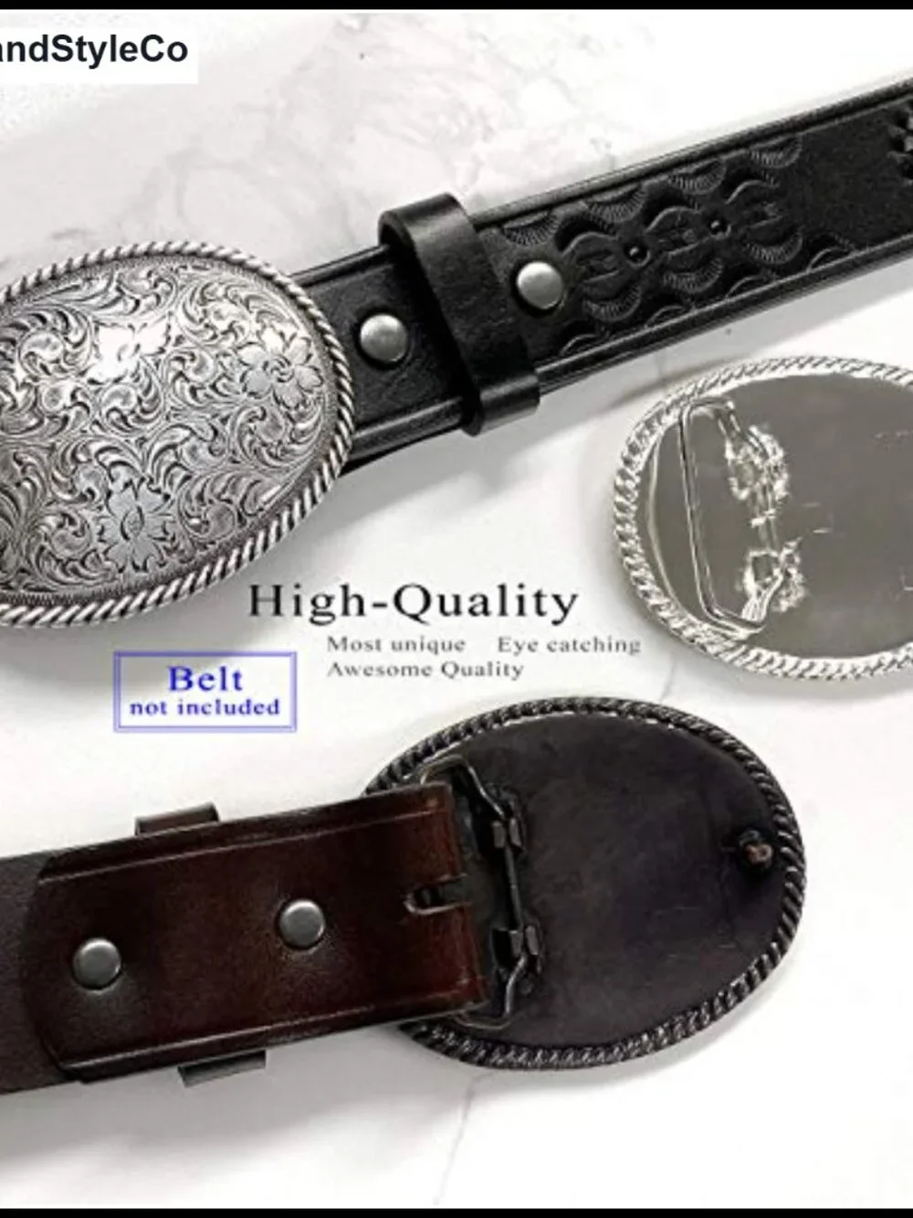 Western Floral Belt Buckle Fits 1.5